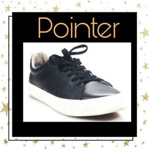 Pointer Men's Black Leather Sneakers 8